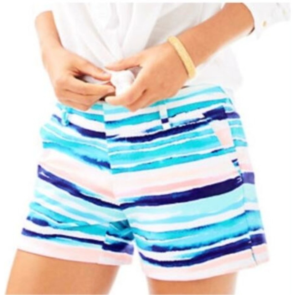 Lilly Pulitzer‎ Callahan Shorts 5" Inseam Striped Casual Everyday Size 10